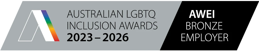 AWEI bronze employer | Australian LGBTQ inclusion awards 2023-2026