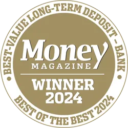 Money Magazine winner 2024 - Best-value long-term deposit-bank. Best of the best 2024.